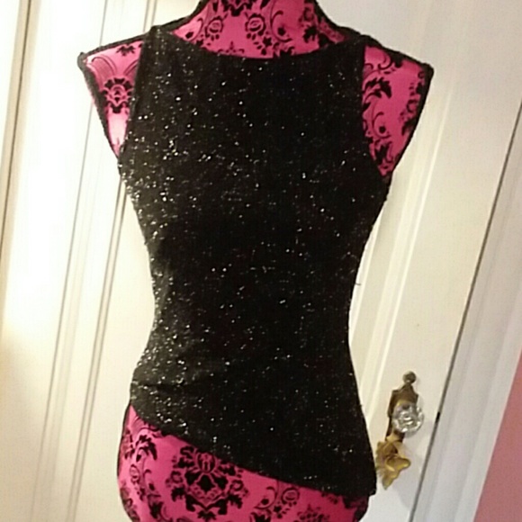 Misdemeanor Tops - Sleeveless Sparkly Top
